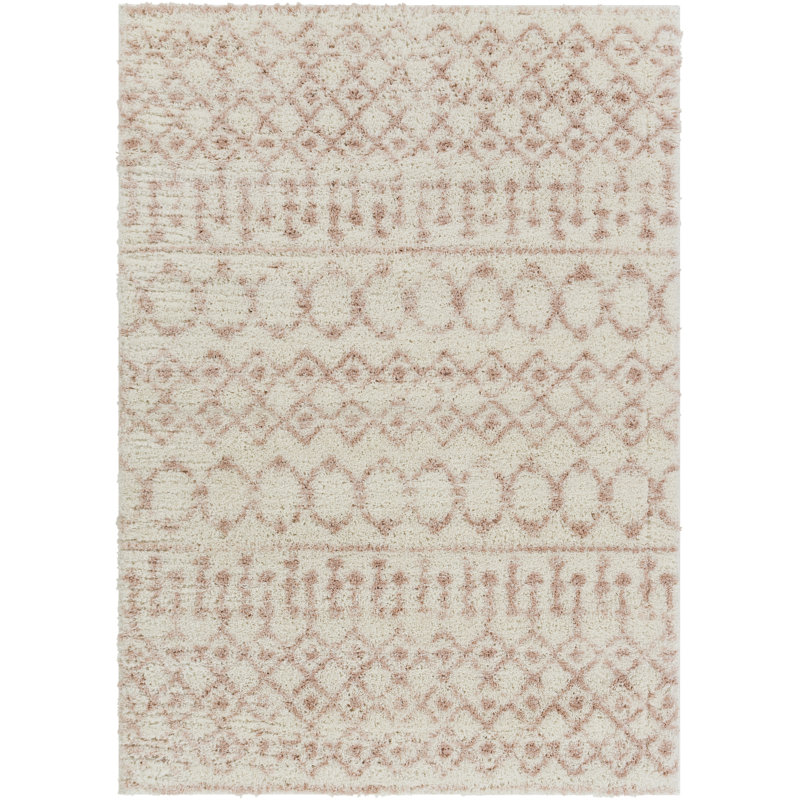 Dakota Fields Performance Cream/Pale Pink Rug & Reviews Wayfair